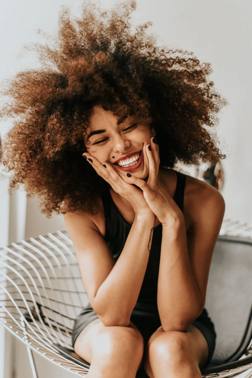 A creator laughing with relief